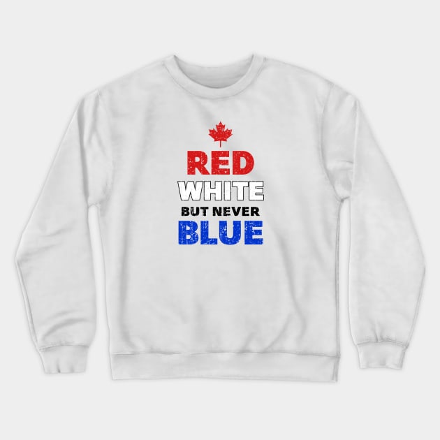 Red White but never Blue (Worn) Crewneck Sweatshirt by Roufxis